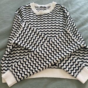 Black and white knit